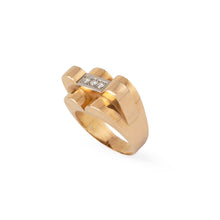 Charger l'image dans la galerie, Bague Tank en or jaune et diamants