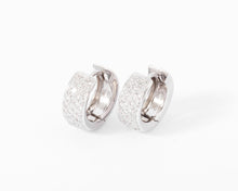 Charger l'image dans la galerie, Boucles d'oreilles en demi créole en or gris et diamant