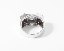 Charger l'image dans la galerie, Bague tank en or gris et diamant