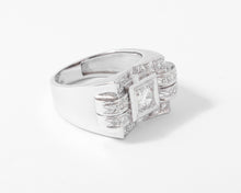 Charger l'image dans la galerie, Bague tank en or gris et diamant