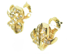 Charger l'image dans la galerie, Boucles d'oreilles signée de la maison Dior en or jaune et diamant - adalgyseboutique
