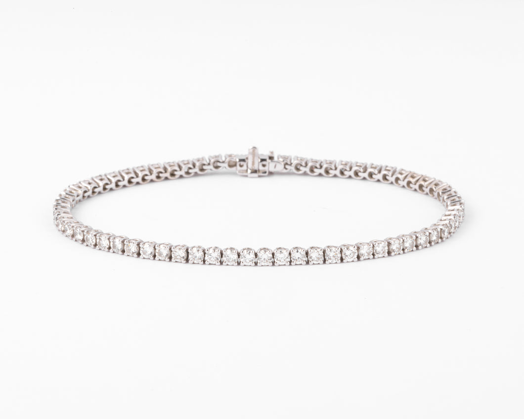 Bracelet Rivière en Or gris orné de diamant