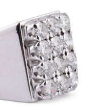 Charger l&#39;image dans la galerie, Bague chevalière en or gris et diamant
