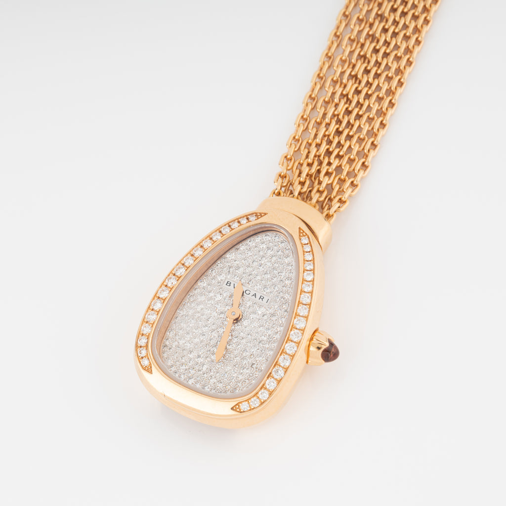Montre Bvlgari collection Serpenti en or rose