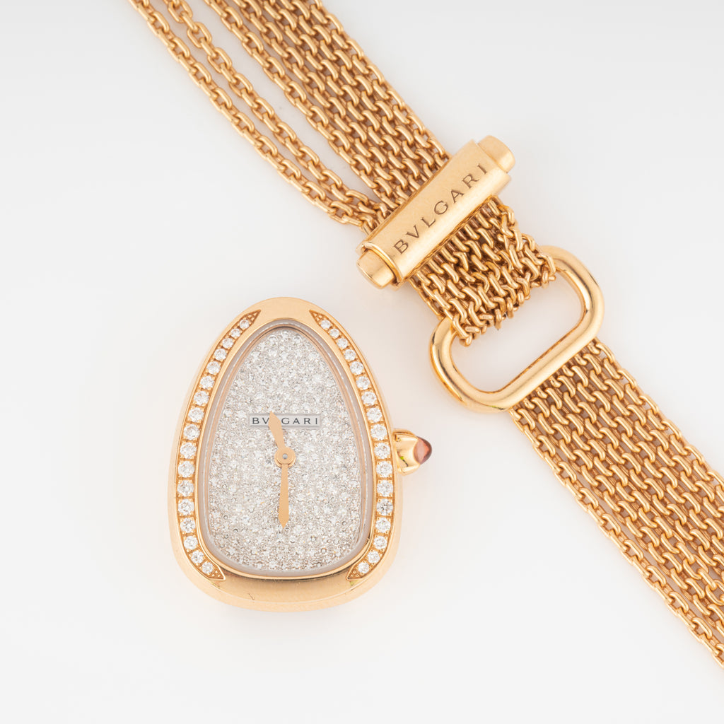 Montre Bvlgari collection Serpenti en or rose