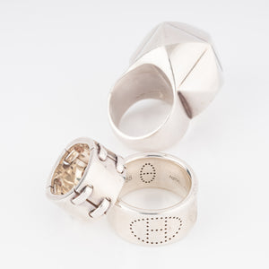 Bague en argent de la maison Hermès collection collier de chien rock