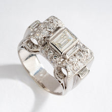 Charger l&#39;image dans la galerie, Bague platine et diamant Art Déco
