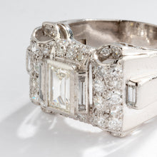 Charger l&#39;image dans la galerie, Bague platine et diamant Art Déco
