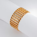 Bracelet or jaune ciselé
