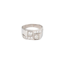 Charger l&#39;image dans la galerie, Bague Art Déco en platine et  diamant
