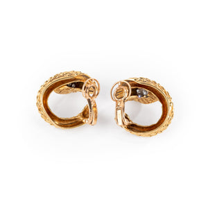 Boucles d'oreilles or jaune et diamants de la Maison Boucheron modèle Serpent Bohème