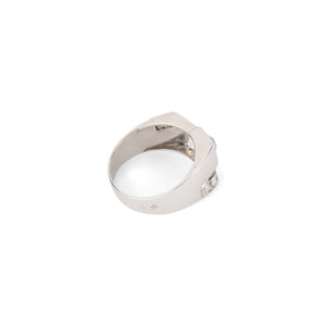 Bague Art Déco en platine et  diamant