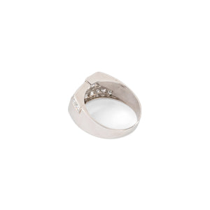 Bague Art Déco en platine et  diamant