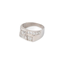 Charger l&#39;image dans la galerie, Bague Art Déco en platine et  diamant
