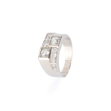 Charger l&#39;image dans la galerie, Bague Art Déco en platine et  diamant
