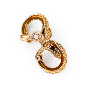 Boucles d'oreilles or jaune et diamants de la Maison Boucheron modèle Serpent Bohème