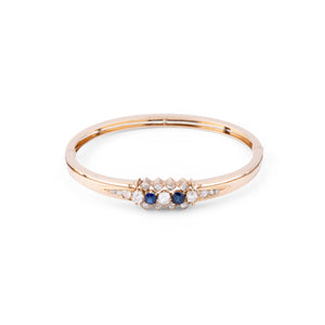 Bracelet or rose saphirs et diamants