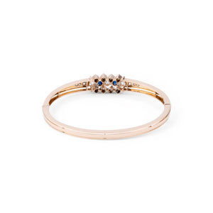 Bracelet or rose saphirs et diamants