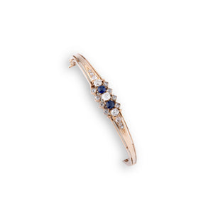 Bracelet or rose saphirs et diamants