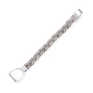 Bracelet en argent de la maison Hermès fermoir étrier