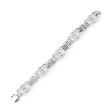 Charger l&#39;image dans la galerie, Bracelet Art Déco en platine et diamants à motifs géométriques
