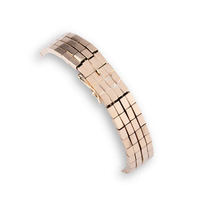 Bracelet or rose 18k formant des maillons rectangles