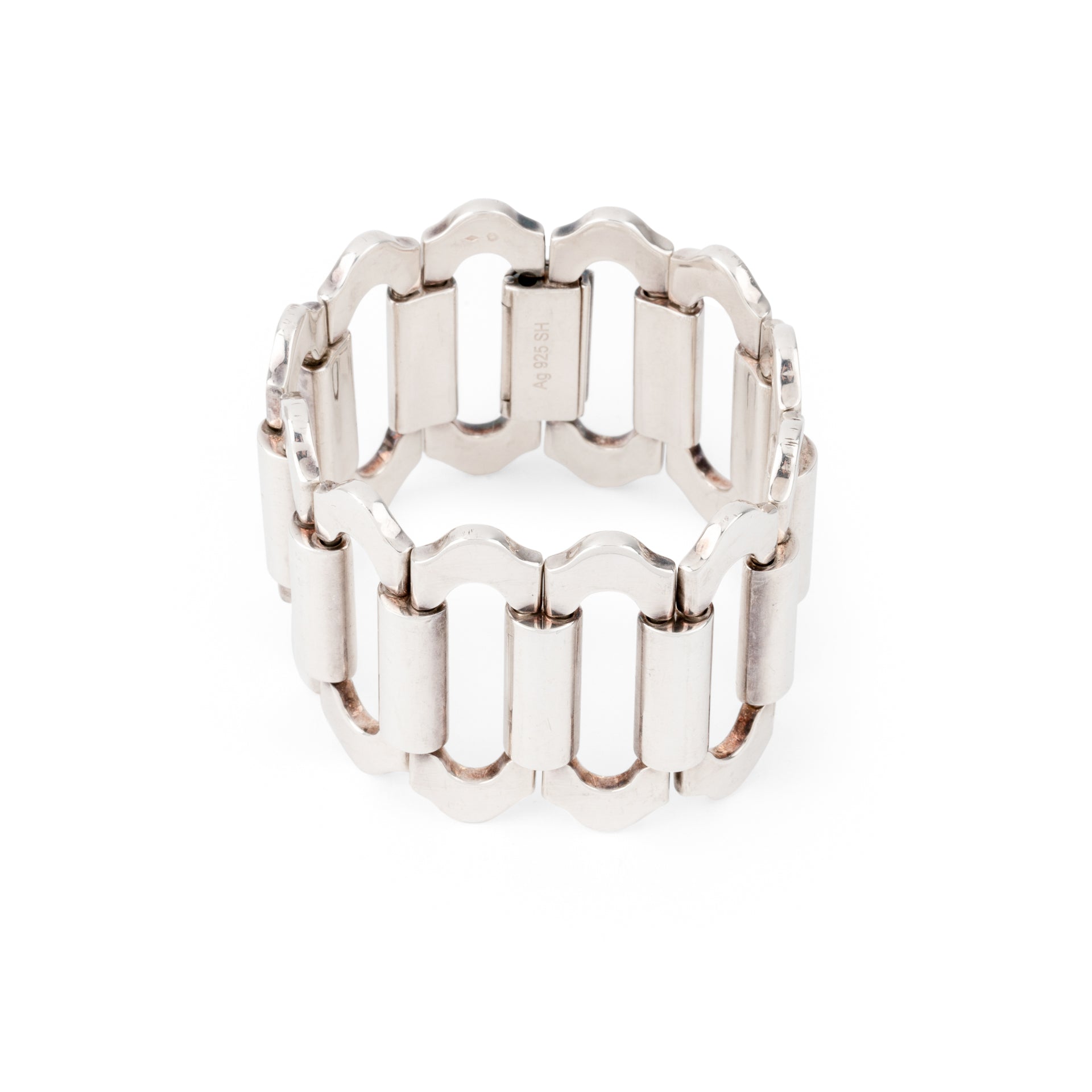 Bracelet en argent de la maison hermès modèle Ondine