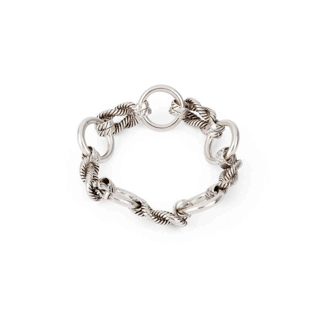 Bracelet en argent de la maison Hermès modèle Audierne
