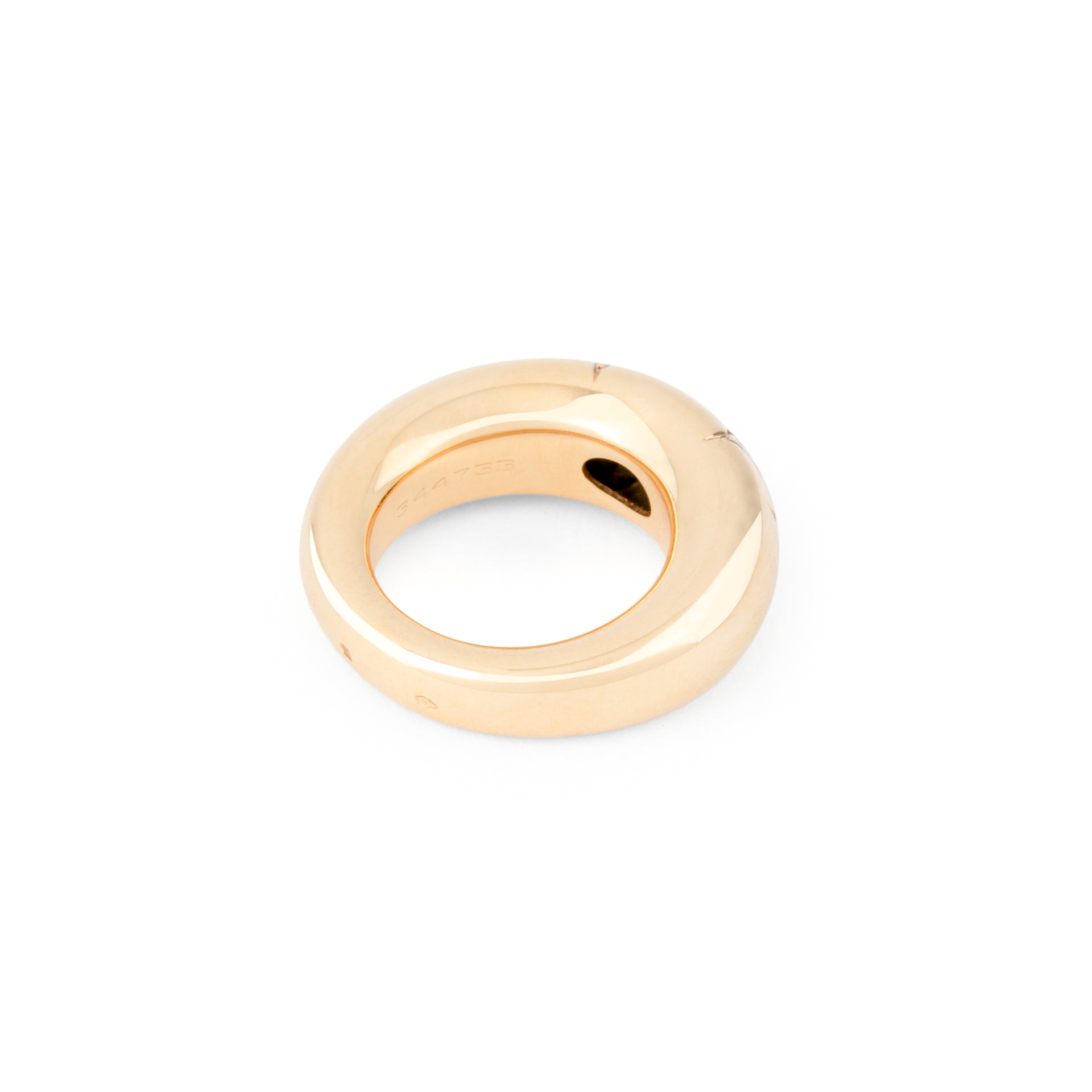 Bague jonc de la Maison Chaumet ornée de diamants