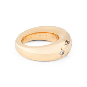Bague jonc de la Maison Chaumet ornée de diamants