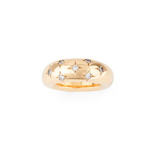 Bague jonc de la Maison Chaumet ornée de diamants