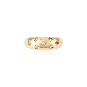 Bague jonc de la Maison Chaumet ornée de diamants