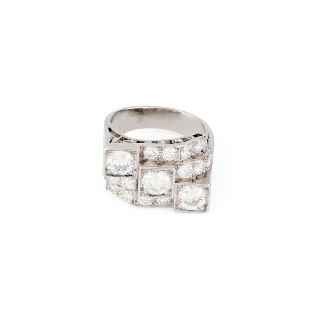 Bague en platine Art Déco