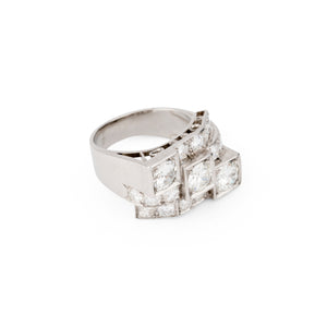 Bague en platine Art Déco