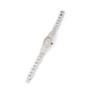 Montre platine et diamants Art Déco