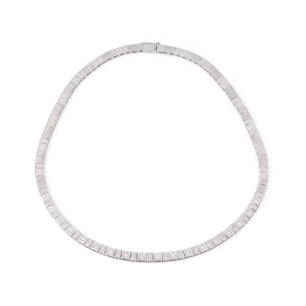 Collier en or gris et diamant
