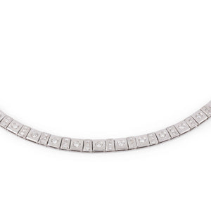 Collier en or gris et diamant