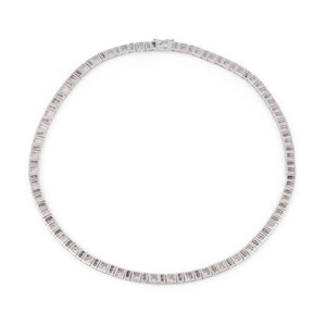 Collier en or gris et diamant