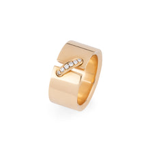 Charger l&#39;image dans la galerie, Bague Chaumet or jaune et diamant modèle lien
