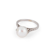 Charger l&#39;image dans la galerie, Bague Perle Akoya et platine
