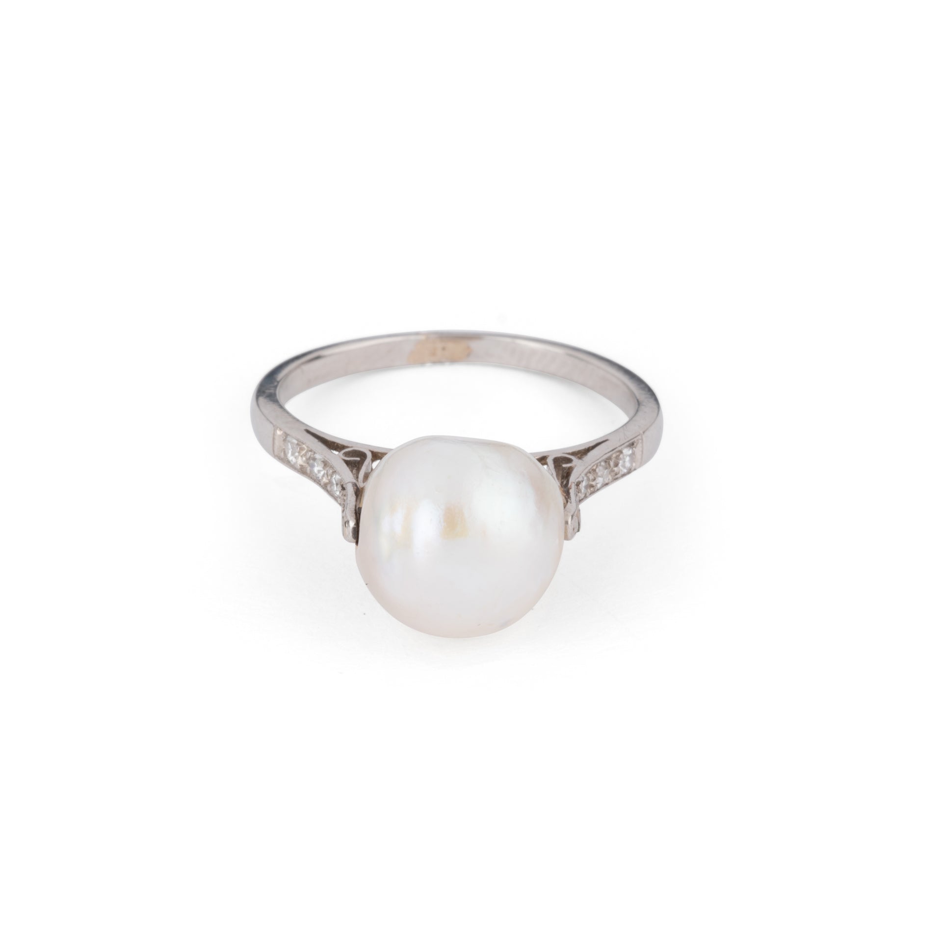 Bague Perle Akoya et platine