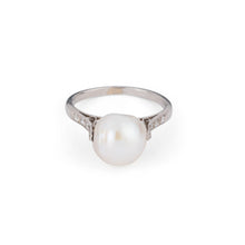 Charger l&#39;image dans la galerie, Bague Perle Akoya et platine
