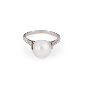 Bague Perle Akoya et platine