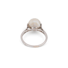 Charger l&#39;image dans la galerie, Bague Perle Akoya et platine
