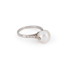 Charger l&#39;image dans la galerie, Bague Perle Akoya et platine
