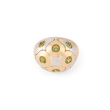 Charger l&#39;image dans la galerie, Bague boule de la maison Bvlgari en péridot  en or bi-colore
