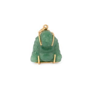 Pendentif représentant un Bouddha sculpté en l'aventurine