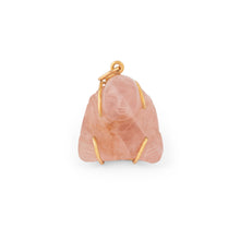 Charger l&#39;image dans la galerie, Pendentif représentant un Bouddha quartz rose sculptée
