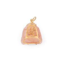 Charger l&#39;image dans la galerie, Pendentif représentant un Bouddha quartz rose sculptée
