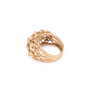 Bague boule or rose de la maison Boucheron